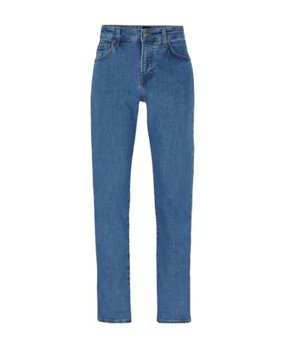 Hugo Boss Belt-loop Jeans In Blue