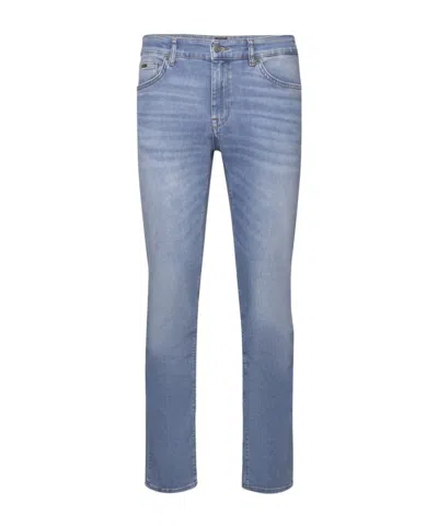 Hugo Boss Belt-loop Jeans In Blue