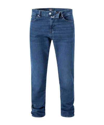 Hugo Boss Belt-loop Jeans In Blue