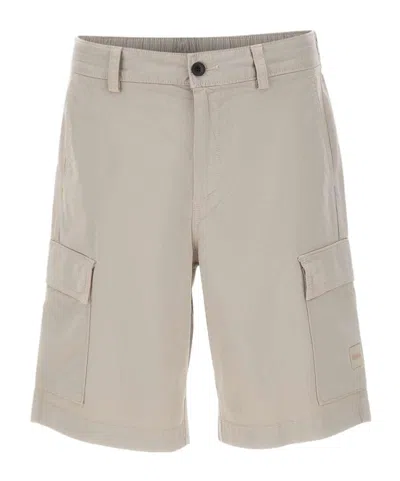Hugo Boss Sisla Cargo Shorts In Neutral