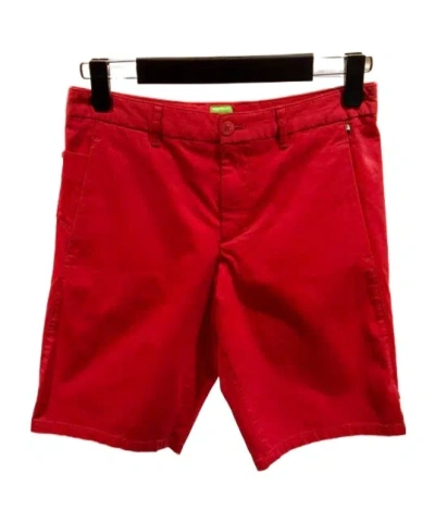 Hugo Boss Belt Loop Shorts In Red