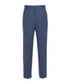 Hugo Boss Belt Loops Slacks In Blue