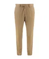 Hugo Boss Belt Loops Slacks In Brown