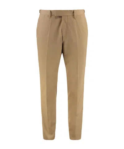 Hugo Boss Belt Loops Slacks In Brown