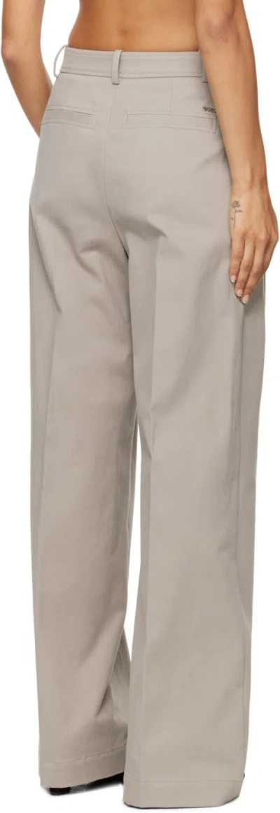 Hugo Boss Belt Loops Slacks In Grey