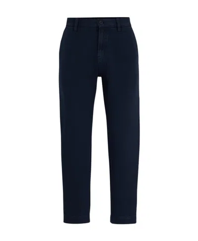 Hugo Boss Belt Ring Casual Pants In Black