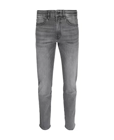 Hugo Boss Belt Ring Denim Trousers In Gray