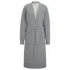 Hugo Boss Belted Cardigan In Virgin Wool And Cashmere In Silver