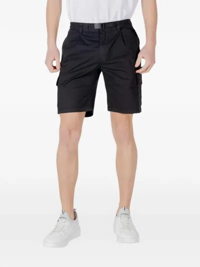 Hugo Boss Belted Cargo Shorts In Black