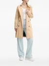 Hugo Boss Belted Double-breasted Trench Coat In Neutral