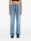Hugo Boss Belted Jeans In Blue