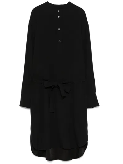 Hugo Boss Belted Mini Dress In Black