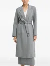 Hugo Boss Belted Cardigan In Virgin Wool And Cashmere In Gray
