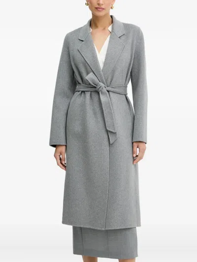 HUGO BOSS BELTED NOTCH-LAPEL COAT