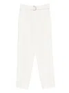 Hugo Boss Tapiah Belted Ankle Pants In White