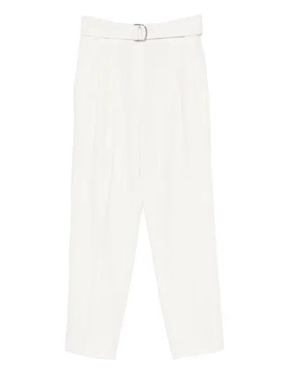 HUGO BOSS BELTED PLEATED TROUSERS