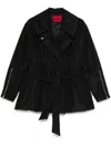 Hugo Boss Belted Puffer Jacket In Black