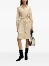 Hugo Boss Delegant Shirtdress In Neutral