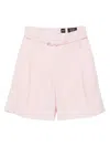 Hugo Boss Belted Shorts In Pink