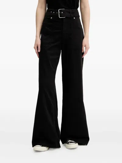Hugo Boss Belted Trousers In Black