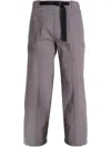 Hugo Boss Belted Trousers In Grey