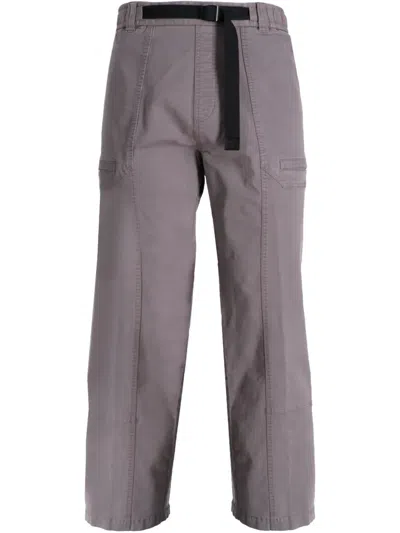 Hugo Boss Belted Trousers In Grey