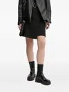 Hugo Boss Belted Wrap-front Mini Skirt In Black