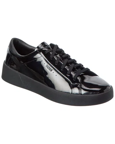 Hugo Boss Belwar Leather Sneaker In Black