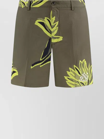 HUGO BOSS BERMUDA SHORTS IN COTTON WITH FLORAL PRINT