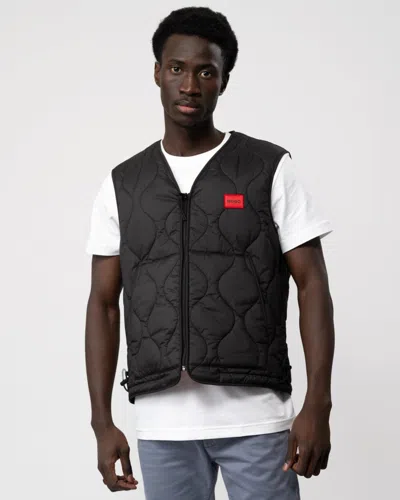 Hugo Boss Bethano2321 Mens Water-repellent Gilet With Red Logo Label