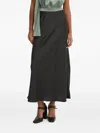 Hugo Boss Bias-cut Midi Skirt In Black