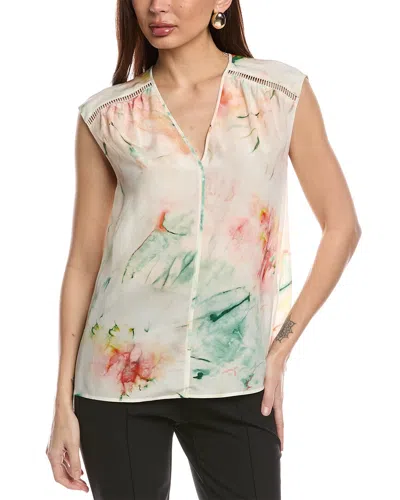 Hugo Boss Binadi Silk Blouse In Neutral