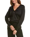 Hugo Boss Boss Bidinta Silk Blouse In Black