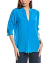 Hugo Boss Birula Silk Blouse In Blue