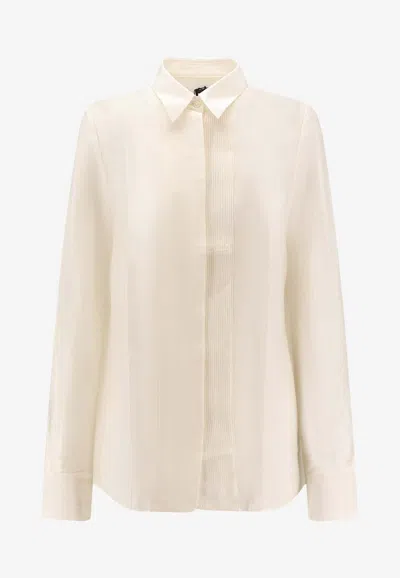 Hugo Boss Bisina Long-sleeved Shirt In White