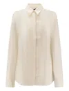 Hugo Boss Boss Ivory Silk Boss Shirt In Neutral
