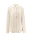 Hugo Boss Boss Ivory Silk Boss Shirt In Neutral