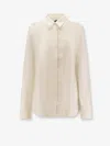 Hugo Boss Bisina Wednesday Lyocell, Silk And Wool Shirt In White