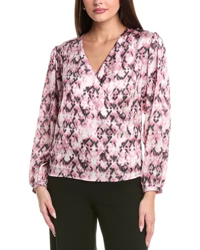 Hugo Boss Bivie Surplice Top In Pink