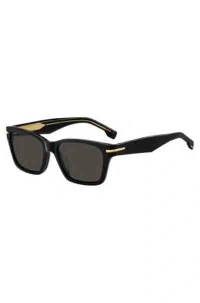Hugo Boss Black-acetate Sunglasses With Gold-tone Hinges Men's Eyewear In Assorted-pre-pack