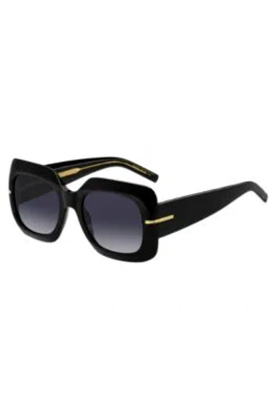 Hugo Boss Black-acetate Sunglasses With Gold-tone Hinges Women's Eyewear In Assorted-pre-pack