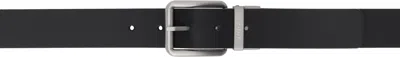 Hugo Boss Black & Brown Leather Reversible Belt In 002-black