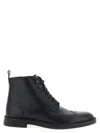 Hugo Boss Boss Larry Halb Brogue Boot In Black