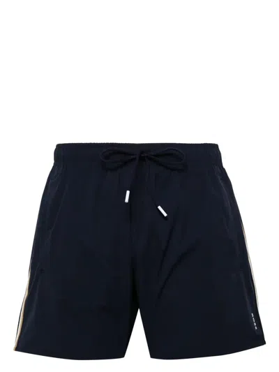 Hugo Boss Black Beach Boxers With Typical Brand Stripes And Logo