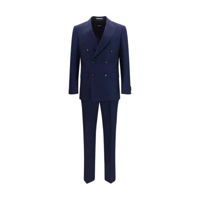 Hugo Boss Black Linen And Mohair Suit In Blue