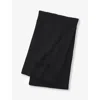 Hugo Boss Boss Black Bold Logo-embroidered Cotton-blend Throw 130cm X 170cm In Black