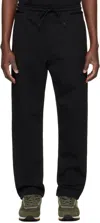 Hugo Boss Black Bonded Logo Sweatpants In 001-black