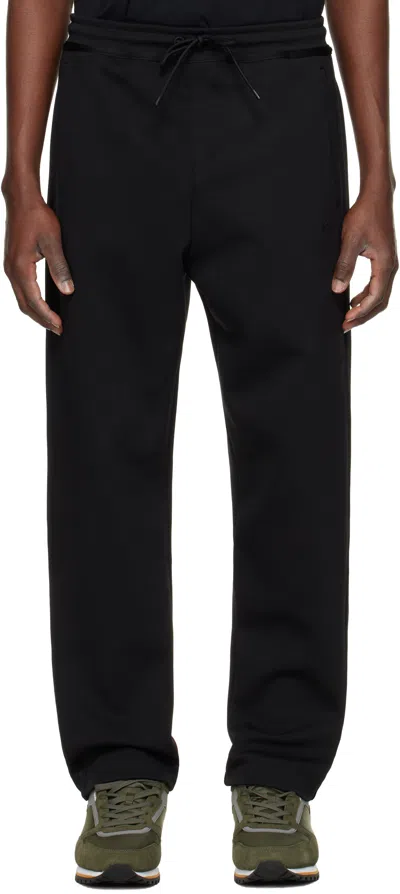 Hugo Boss Black Bonded Logo Sweatpants In 001-black