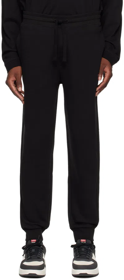 Hugo Boss Black Bonded Sweatpants In 001-black