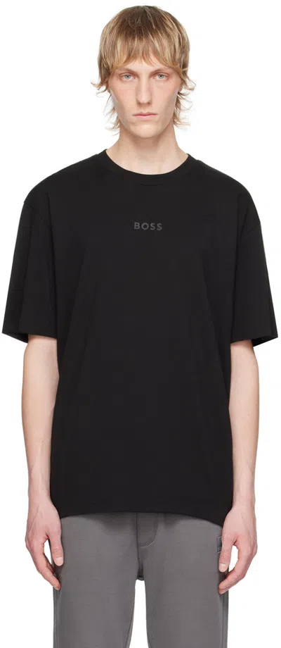 Hugo Boss Black Bonded T-shirt In 001-black